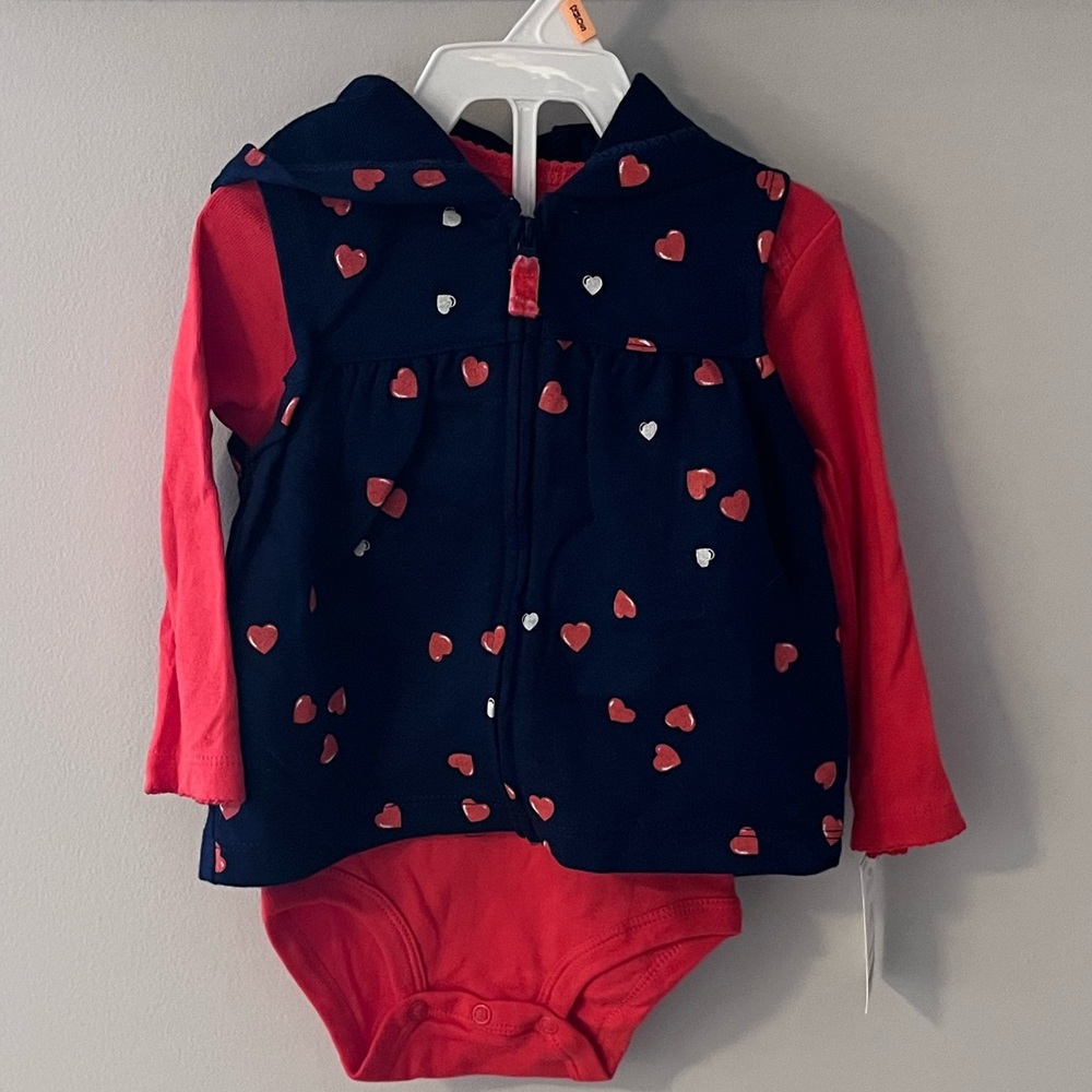 Carter’s Heart vest with onesie